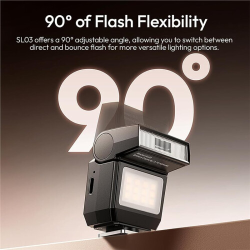 Camera Flash Suitable for Beginners, 90 Adjustable Angle, Universal Single-Contact Hot Shoe Mount. 2