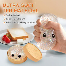 Glitter Dumpling Squishy Dumpling Toy Dumplings Squishy Cute Dumplings Stress Balls Soft Squeeze Decompression Dough