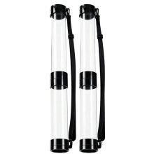 2 Pack Retriever Pickleball Tennis Pickup Tube Holds Balls with Shoulder Strap Portable Holder Storage