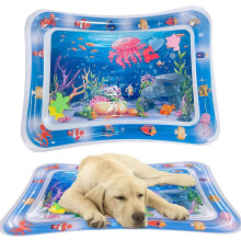 Sensory Water Mat for Cats and Dogs, Inflatable Play Mat for Tummy Time, Cool Summer Comfort
