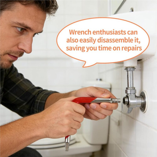 Dual-Ended Faucet  Wrench Hex/Square Under Sink Tool for Danco 80439 for Installing & Removing Compression Seats 2