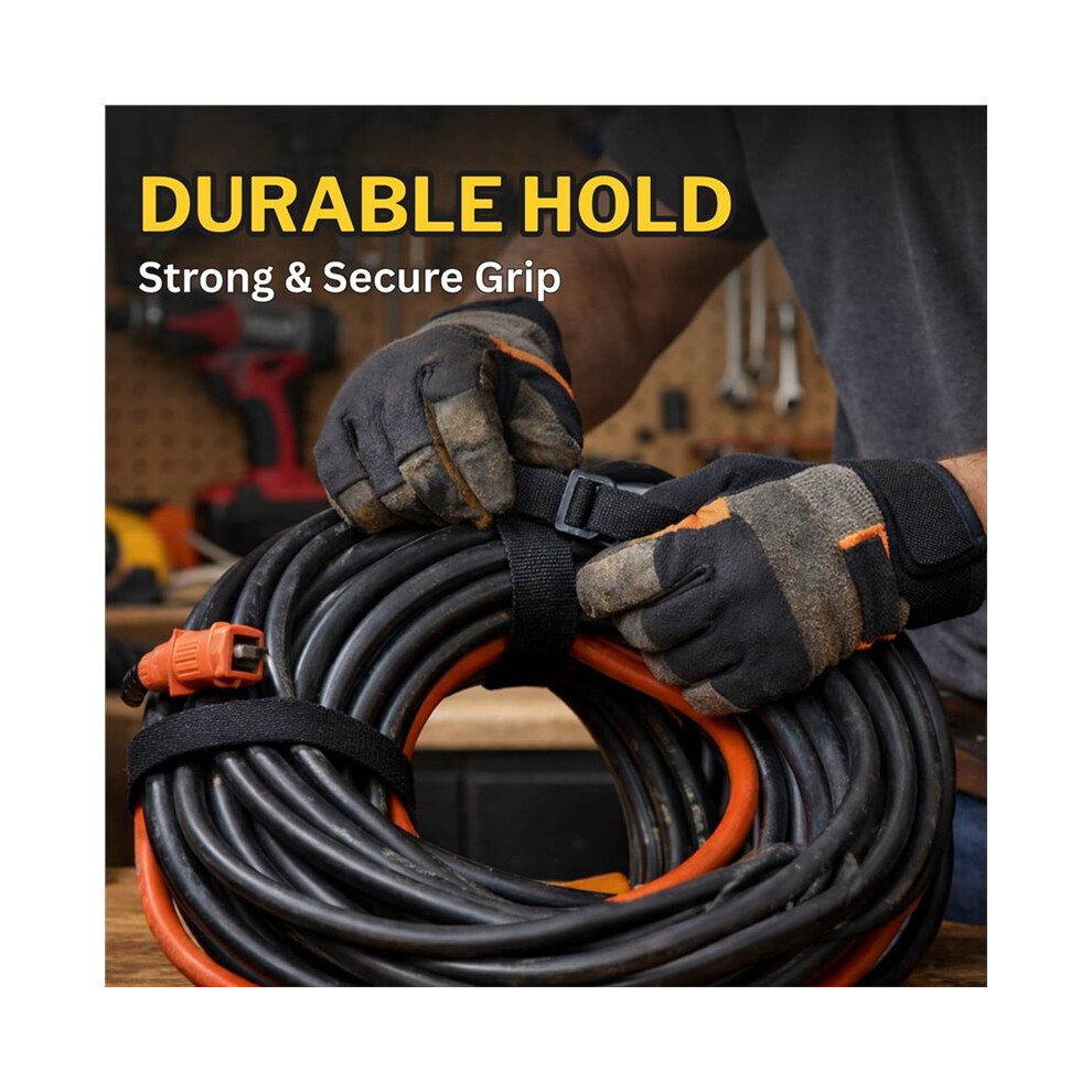 Adjustable Cable Strap, 5M X 25Mm, Reusable Cinch Strap, Strong Grip, Hook And Loop Multi-Purpose Fastening Strap Kit. 4713395378673