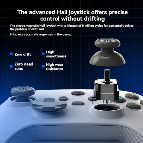 G6  Game Controller Dual Hall Effect Controller for IOS/Android/PC/ with Receiver Wireless Gamepad A 1