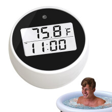 Ice Bath Thermometer Timer Digital, Floating Thermometer for Ice Bath, Cold Plunge Water Tub Accessories with Clear LED Display
