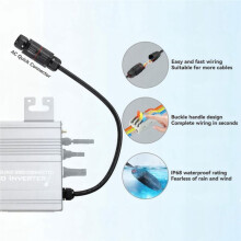 Micro-Type Netgekoppelde Zonne-Omvormer met Batterijopslag, 800W, Wifi, Meerdere Verbindingsmodi, App-Bediening, 20V-60V PV-Ingang