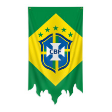 (Brazil) Wall Hanging Flag 70x130cm 2026 World Cup Supporter Cheering Home Wall Art Decor