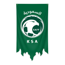 (Saudi Arabia) 2026 World Cup Flag 70x130cm Wall Hanging Banner Sports Fan Cheering Home Party Decor