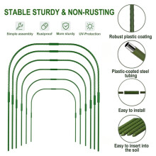 Kit de Filet de Jardin en Maille, Arceaux de 3 X 9 M en Filet Ultra Fin pour Plates-Bandes Surélevées, Filet de Protection pour Légumes et Fruits