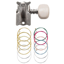 6Pcs Acoustic Guitar String Tuning Peg Tuner Machine & 2 Sets of 6 Guitar Strings Replacement Steel String