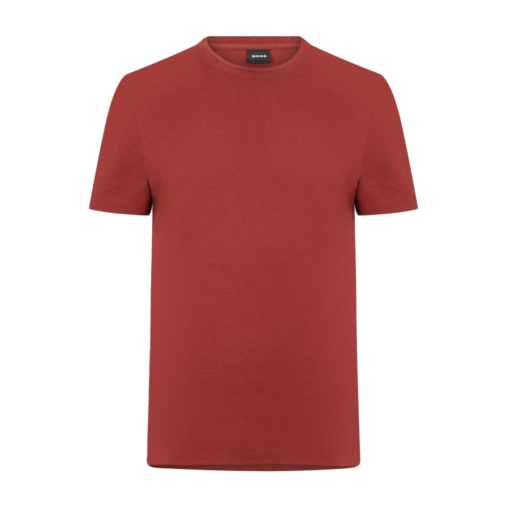 Hugo Boss (S, ) Mens Boss Cotton Regular T-Shirt Brown