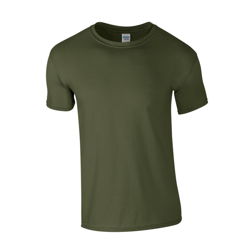 Gildan (Xxl, Military ) Mens Softstyle Heather T-Shirt Green
