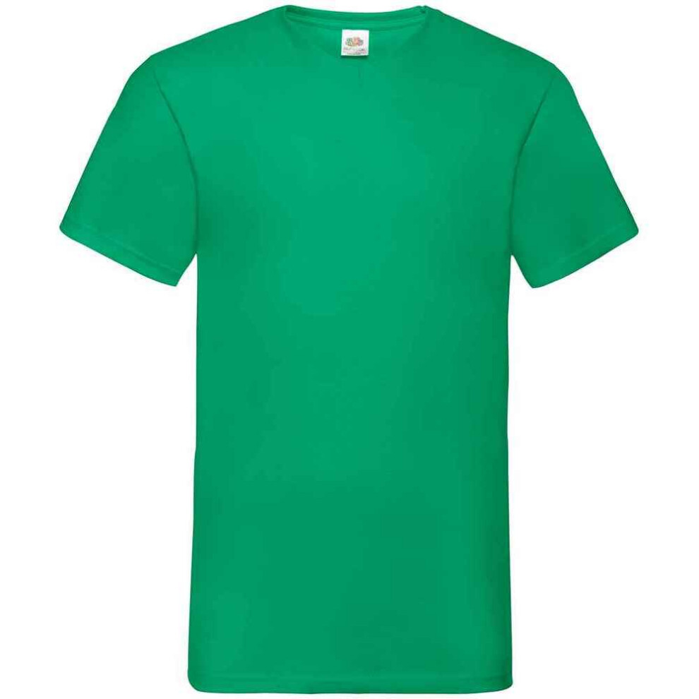 Fruit Of The Loom (S, Kelly ) Mens Valueweight V Neck T-Shirt Green