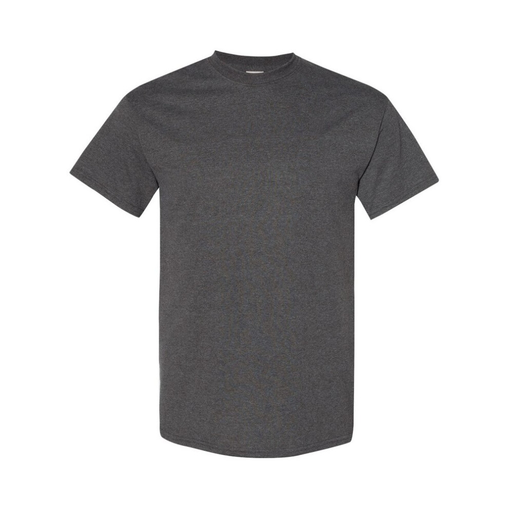 Gildan (L, Tweed) Mens Heavy Cotton T-Shirt Multicoloured