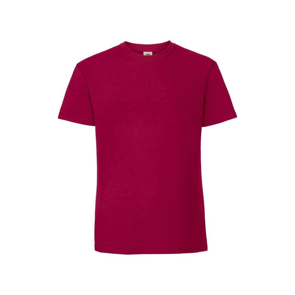 Fruit Of The Loom (Xl, Cranberry) Mens Iconic Premium Ringspun Cotton T-Shirt Multicoloured