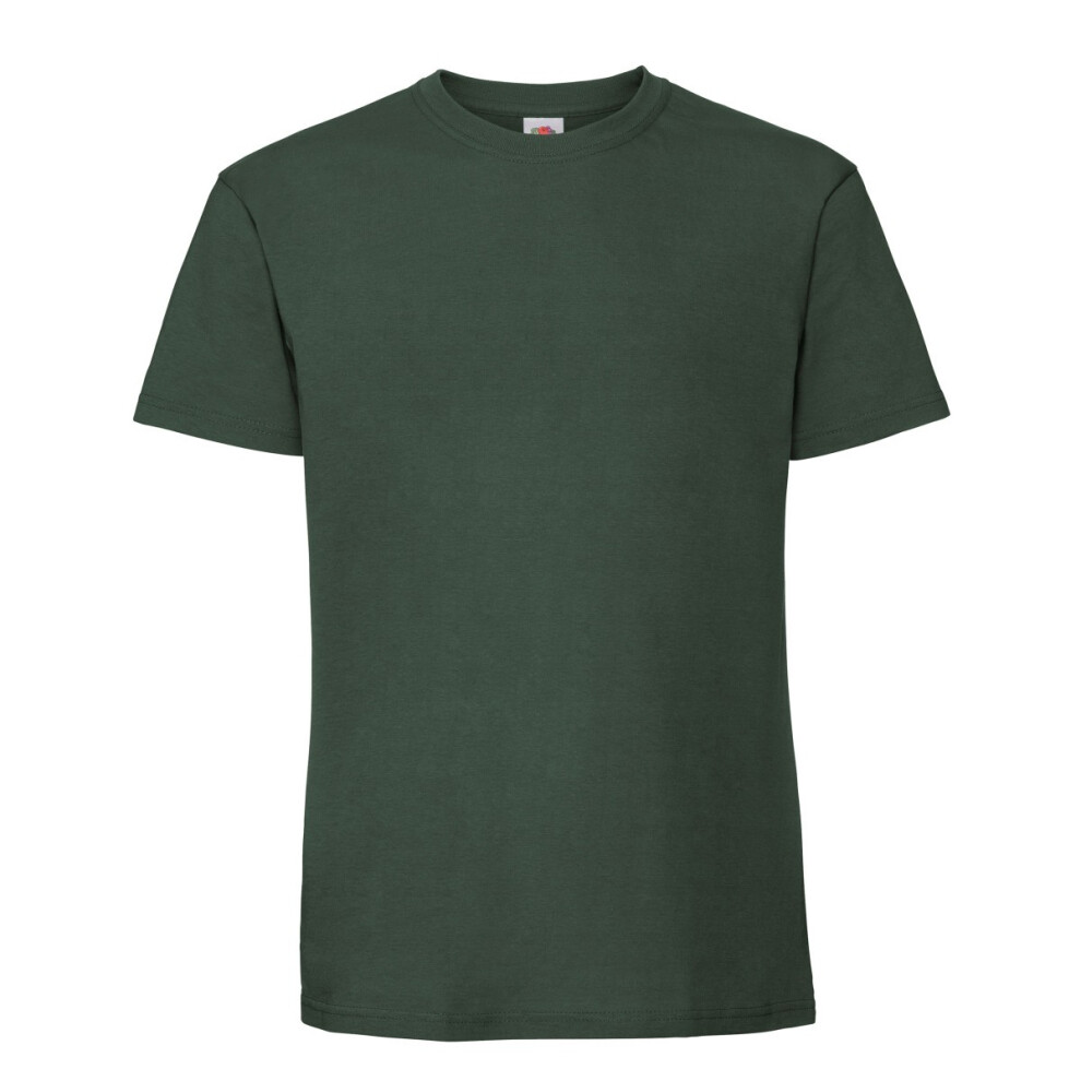 Fruit Of The Loom (2Xl Uk, Bottle ) Mens Iconic 195 Ringspun Premium Tshirt Green