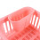 2X Set di Scolapiatti per Cucina Nel Plastica Ambientale Set di Scolapiatti Supporto (Rosa) 6