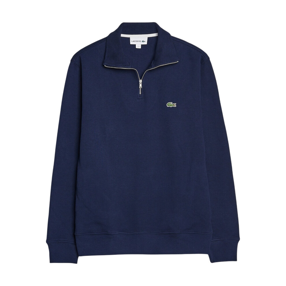 Lacoste (3Xl, Navy) Mens Cotton Blend Quarter Zip Sweatshirt Multicoloured
