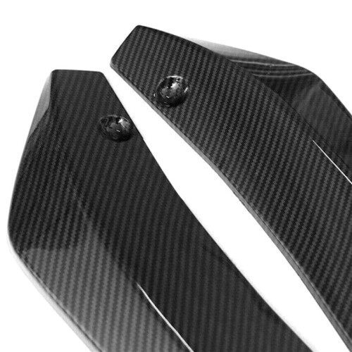 4 x Car Carbon Fiber Rear Bumper Lip Diffuser Splitter Protector 2