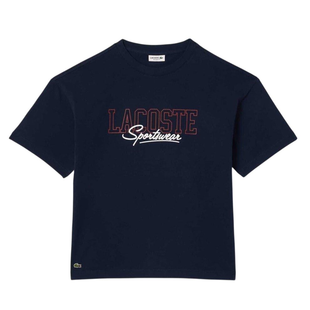 Lacoste (10 Years, Navy) Childrens/Kids Cotton Relaxed Fit T-Shirt Blue,Multicoloured