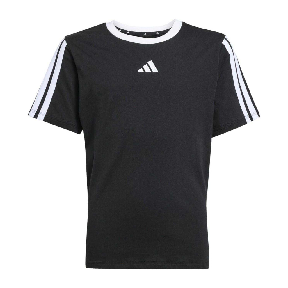 Adidas (13 Years, /White) Girls Essentials 3 Stripes T-Shirt Black