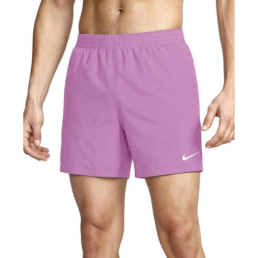 Nike (S, Magenta) Mens Embroidered Logo Regular Swim Shorts Multicoloured
