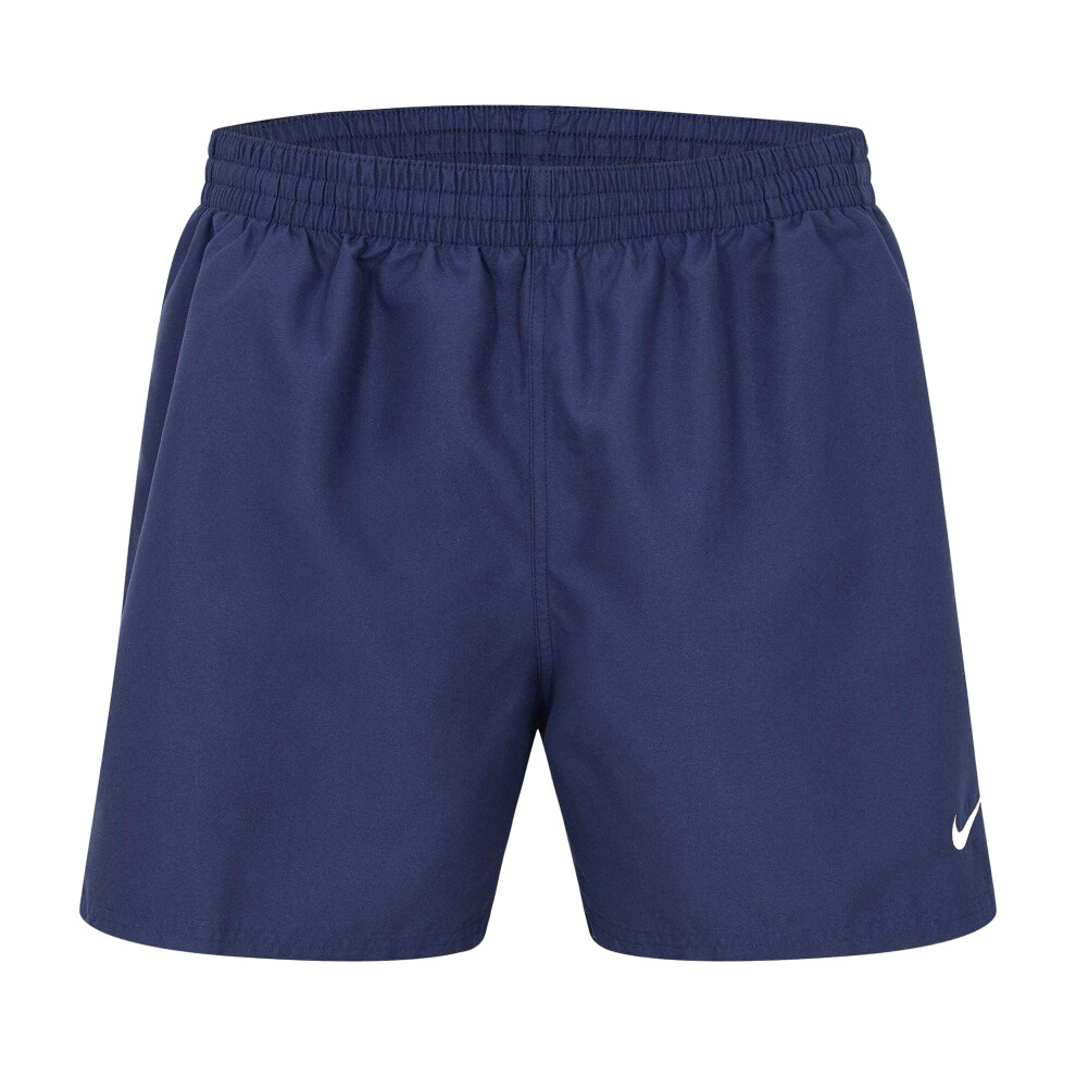 Nike (S, Hydrangea ) Mens Embroidered Logo Regular Swim Shorts Blue