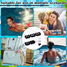 5 Sets Swimming Nose Plugs,Silicone Clear Nose Clip with Plastic Storage Case, Waterproof Diving Nose Clip