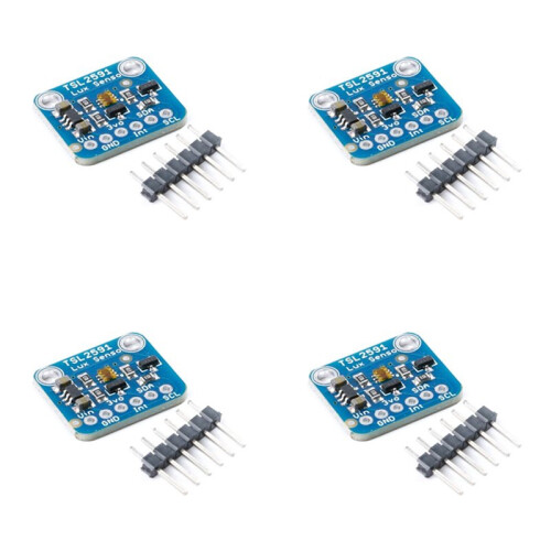 4X TSL2591 Digital Light Sensor Breakout Module High Dynamic Range IR Infrared Full Spectrum Diodes Detect 3.3V-5V
