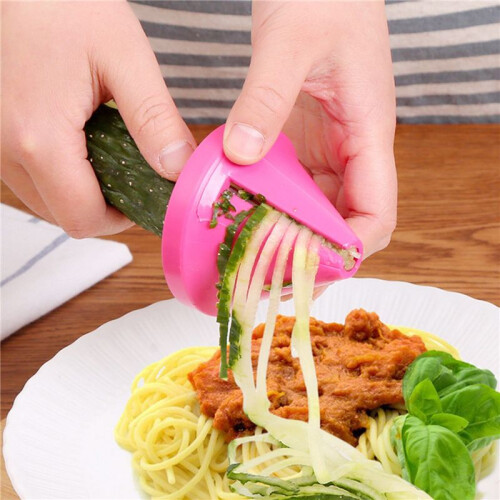 2X Kitchen Gadget Funnel Vegetable Radish Cutter Shred Spiral Device 1