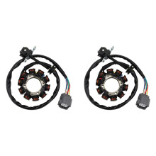 2X 21003-0070 Motorcycle Generator Stator Coil for  KLR 450R KLX 450A 2008-2009 21003-0090