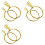 6 Pcs Loose Stone Holder Ring Gemstone-Prong Holder Wedding Ring Try- Tool Rings Blank Support 2 Sizes 1