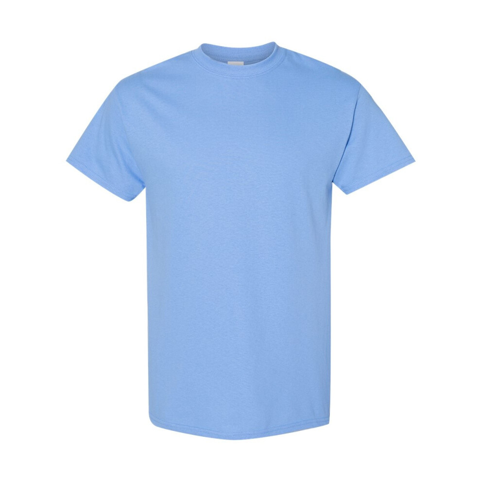 Gildan (Xl, Carolina ) Mens Heavy Cotton Short Sleeve T-Shirt (Pack Of 5) Blue