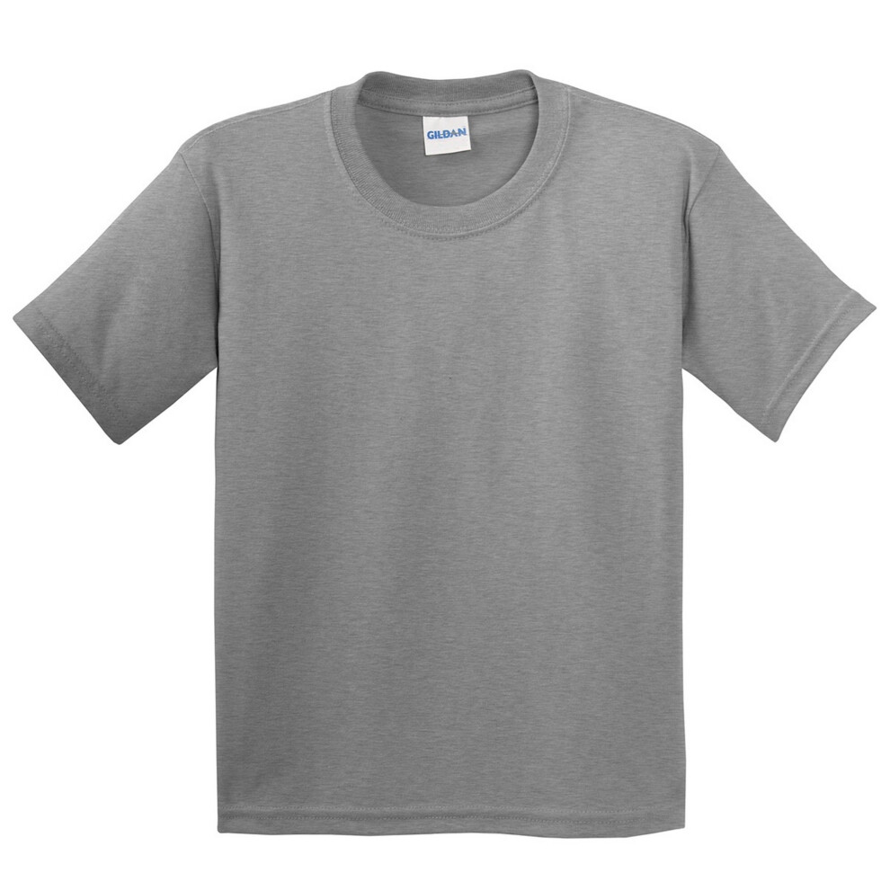 Gildan (L, Sport (Rs)) Childrens Unisex Soft Style T-Shirt (Pack Of 2) Grey