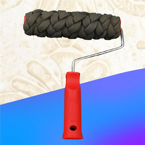2X Pattern Paint Roller Tool Environmental Protection Stamp Painting Decorative Cylinder Tools Imitate Stone for Wall 2