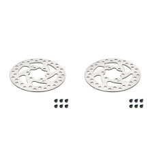 2 Set 120mm Brake Disc for MAX G3/ZT3/ZT3 Pro Electric Scooter Wear Resistant 6 Holes Brake Disc Stainless Steel