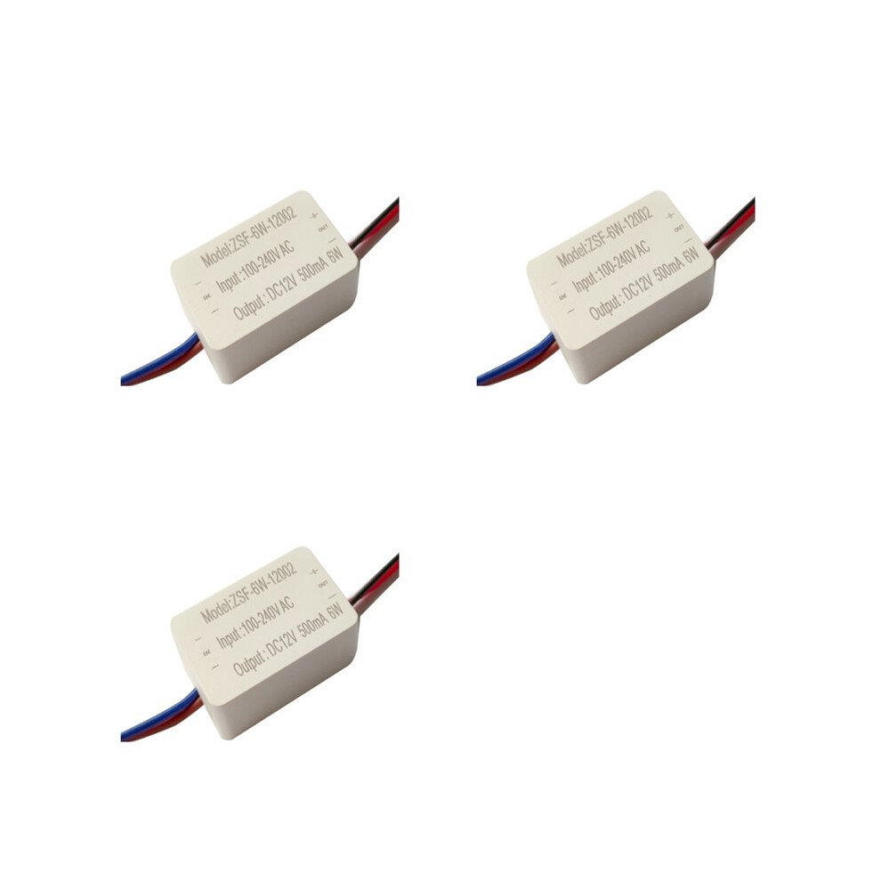 3X Led Driver For Cabinet Lamp Constant Current Constant Voltage Ac100-240V To Dc12v 6W Power Supply 500Ma Low Voltage 6032660884243