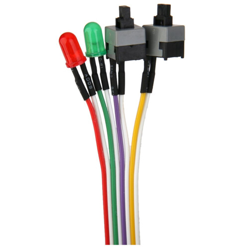 3X ATX PC Computer Motherboard Power Cord 2   with LED Light /Off/Reset 2