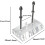 Skateboard Hanger 4PCS Wall Mount Deck Rack for Skateboards Deck Display and Storage 7