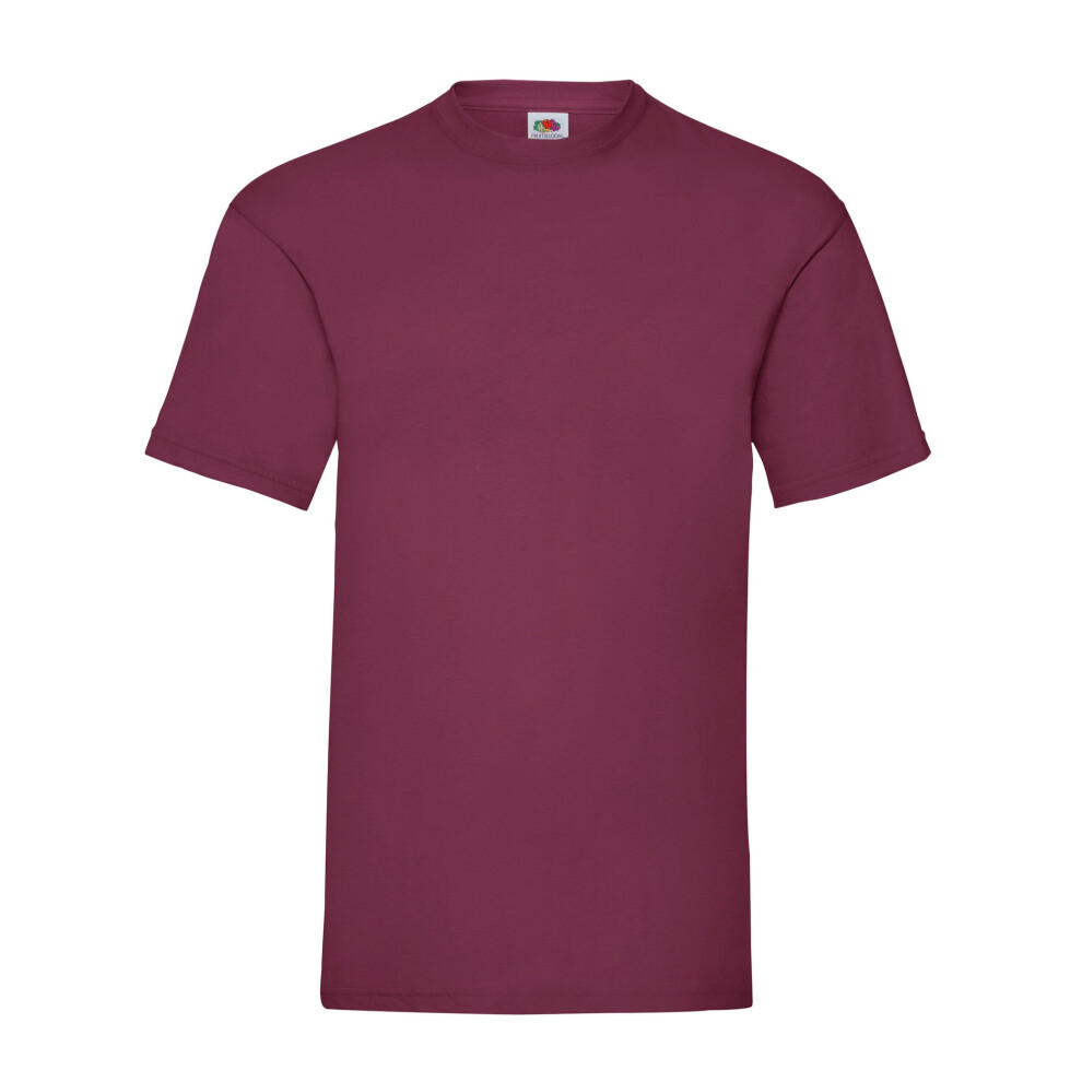 Fruit Of The Loom (S, Burgundy) Mens Valueweight Heather T-Shirt Red,Multicoloured
