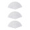 3X Plastic Fabric Hand Foldable Fan for Ladies Men White 1
