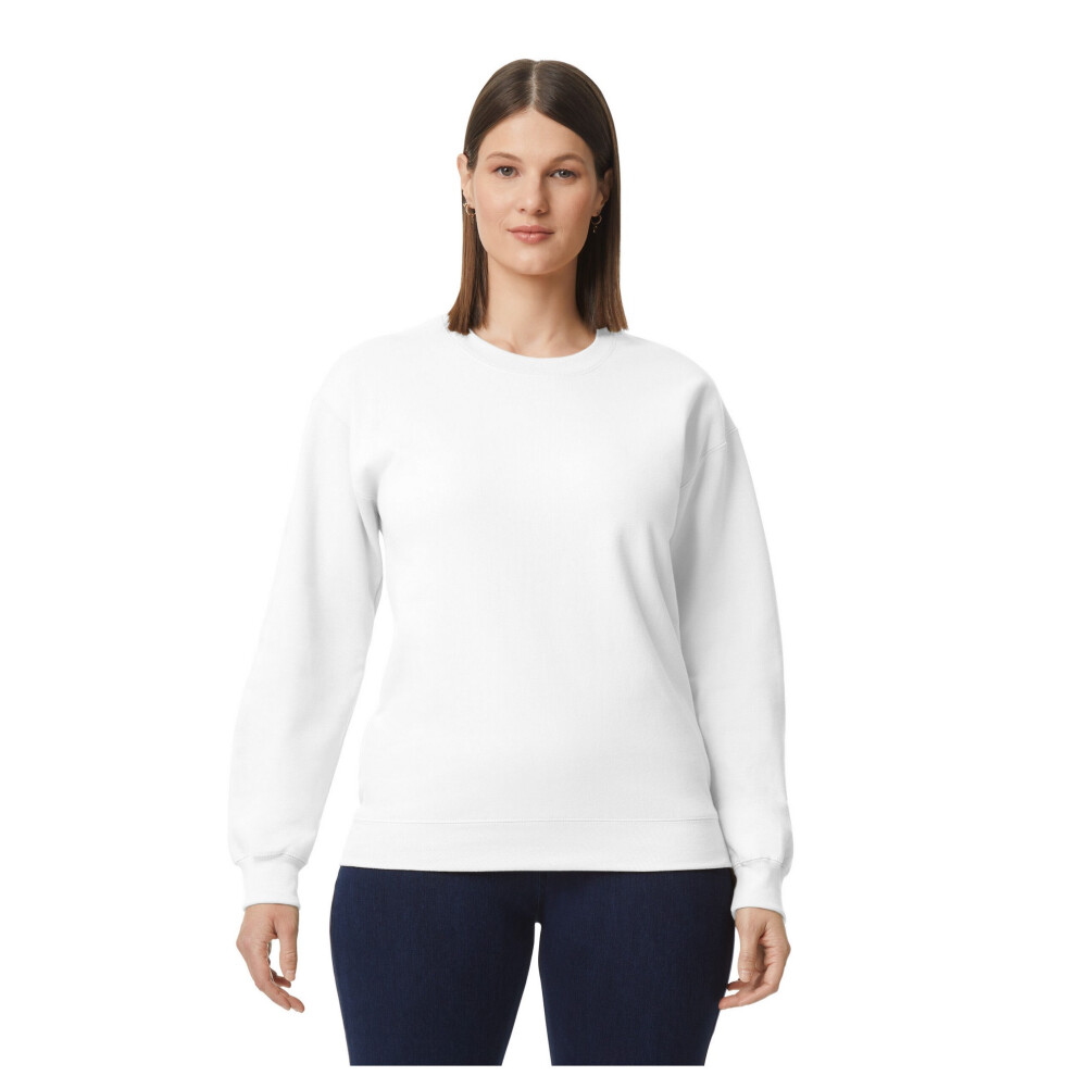 Gildan (L, ) Unisex Adult Softstyle Midweight Sweatshirt White