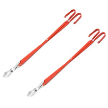 2X Pince à Charbon de Barbecue Barbecue Pince en Carbone Pince en Aluminium Pince à Aliments Grillés Pinces Portables Accessoires de Barbecue Outil