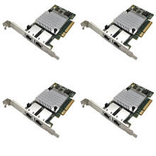 4X 10G Double Port Ethernet Network Card X540-T2 PCIE-X8 X16 Nework Extend Adapter Support for Synology NAS