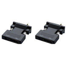 2X -Compatible to VGA Converter with 3.5mm Audio Cable for PS4 PC Laptop TV Monitor Projector