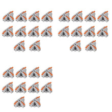 30Pcs Compact Wire Conductor Connector, T-Shape Lever Nut Wire Connector, Quick Splitter 3 Way Electrical Connectors