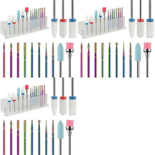 New 39Pcs Professional Ceramic Nail Drill Bit Set Electric Manicure Nail File Bit for Acrylic Gel Nails and Cuticles