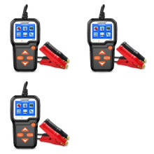 3X KONNWEI Comprobador de Batería de Automóvil KW650 de 6 V A 12 V, 100 A 2000 CCA, Comprobador de Batería Automotriz para Vehículos, Motocicletas