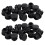 30Pcs Black Plastic Blanking End Cap Round Tube Insert Pipe Bung 16mm 1