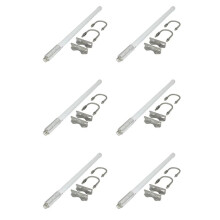 6X VHF UHF Fiberglass Antenna 144/430MHz SO239 Mobile Radio Base Antenna Omnidirectional Antenna