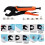 Heavy Duty Snap Fastener Tool Set, Adjustable Snap Button Kit Includes 40 Sets 15mm Stainless Replacing Metal Snaps 9